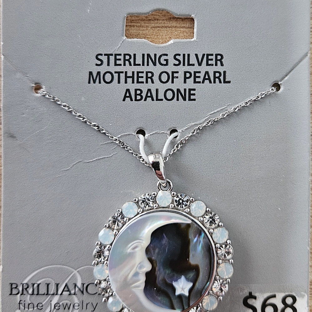 Brilliance Sterling Silver Abalone Necklace